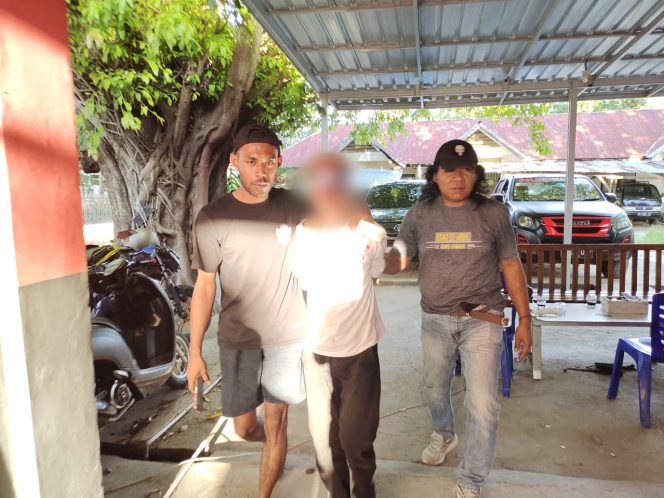 
					Tim Resmob Komodo Ringkus pelaku pembacokan pelajar di Labuan Bajo, Sabtu(05/04/2025). (Foto:Humas Polres Mabar)