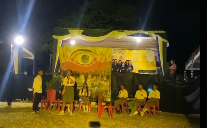 
					Pementasan Teater Nestapa di Tana Pusaka.(Ist)