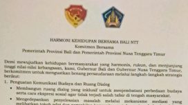 Tangkapan layar dokumen Komitmen bersama pemprov Bali-NTT.(Acik)